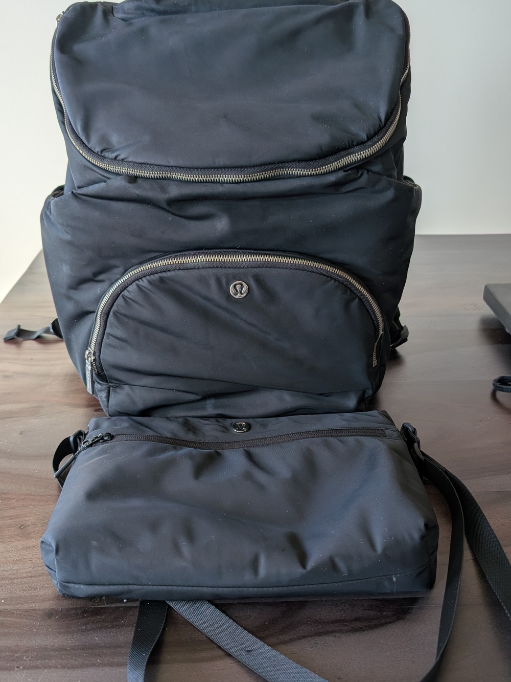 lululemon athletica New parent Diaper Bag with Matching Crossbody Pouch